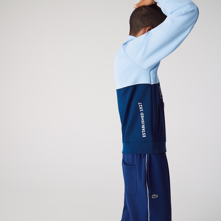 Chamarras Lacoste LIVE Colorblock Neoprene Tracksuit Hombre Azules | YB6-46434M4
