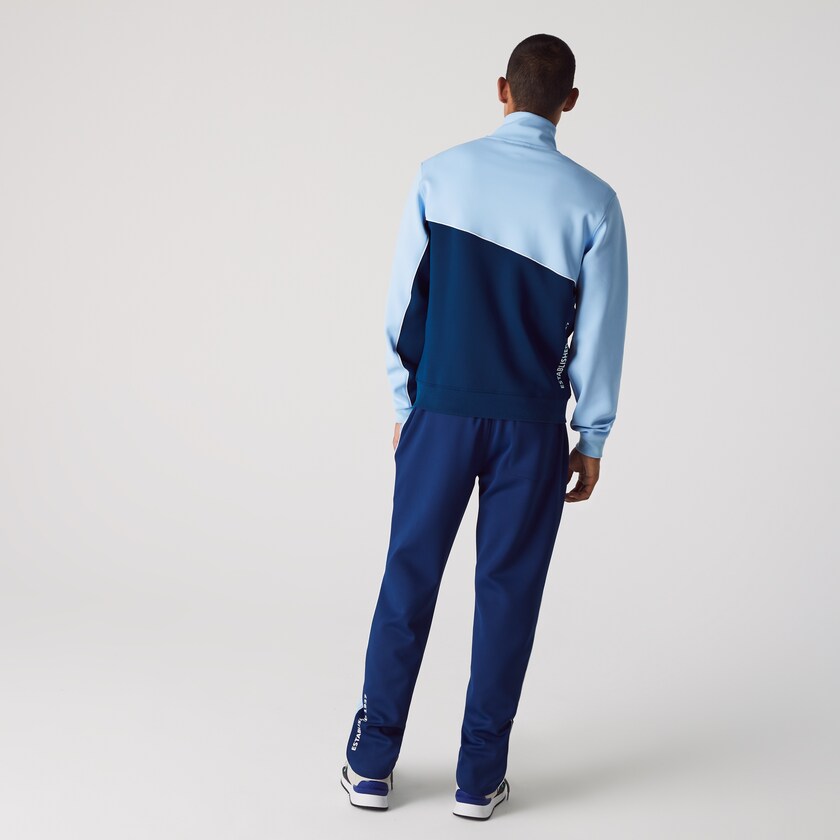 Chamarras Lacoste LIVE Colorblock Neoprene Tracksuit Hombre Azules | YB6-46434M4