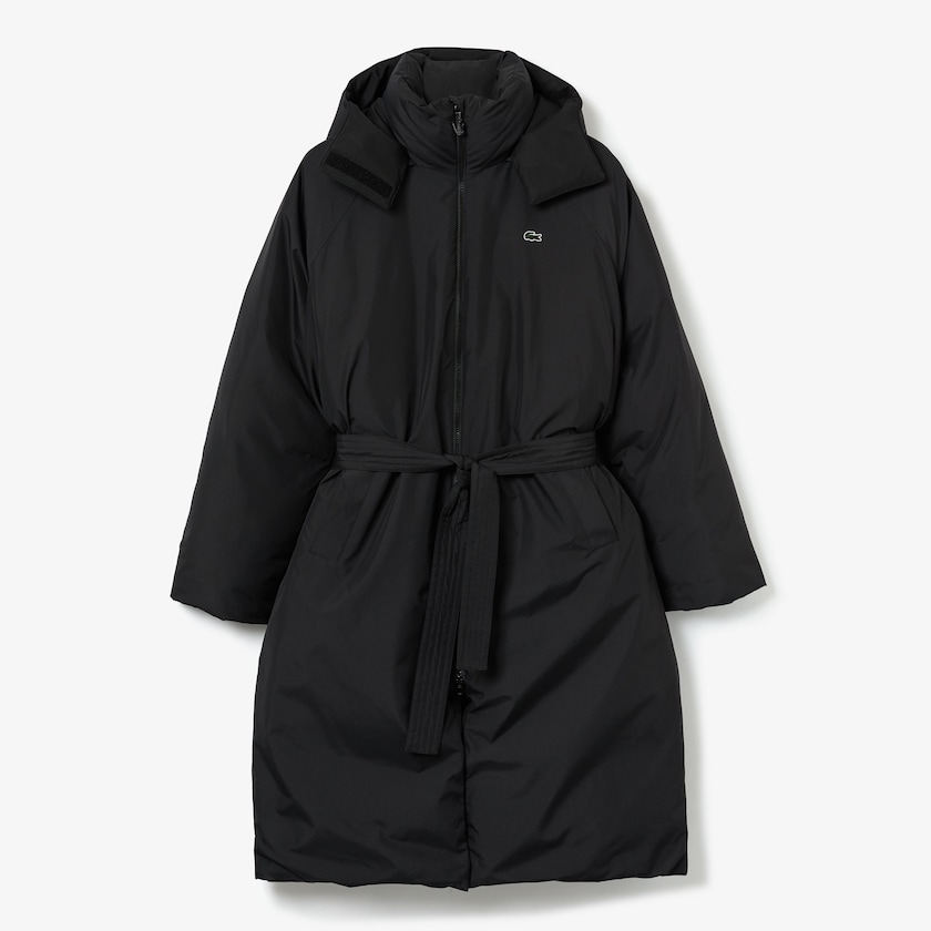 Chamarras Lacoste LIVE Oversized Water-Resistant Quilted Mujer Negros | CQ9-43634T2