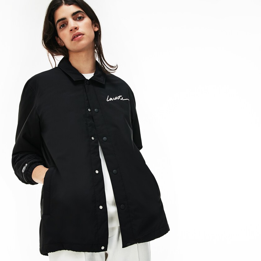 Chamarras Lacoste LIVE Signature Taffeta Hombre Negros | TH5-34483K6