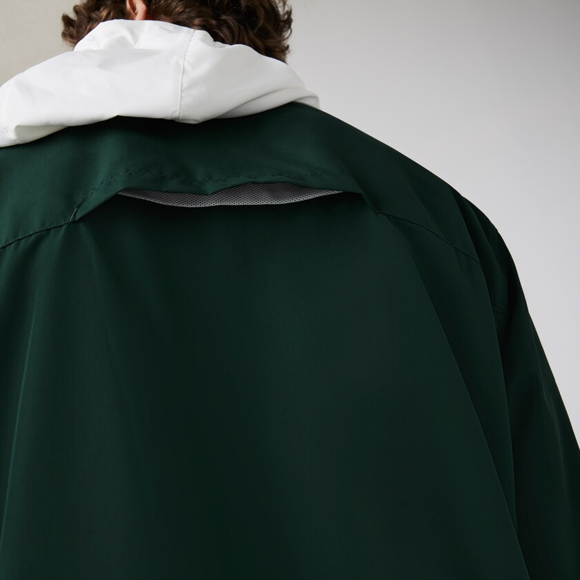 Chamarras Lacoste Lightweight Colorblock Hooded Hombre Verdes Azul Marino Azules Blancos | BN9-76847L0