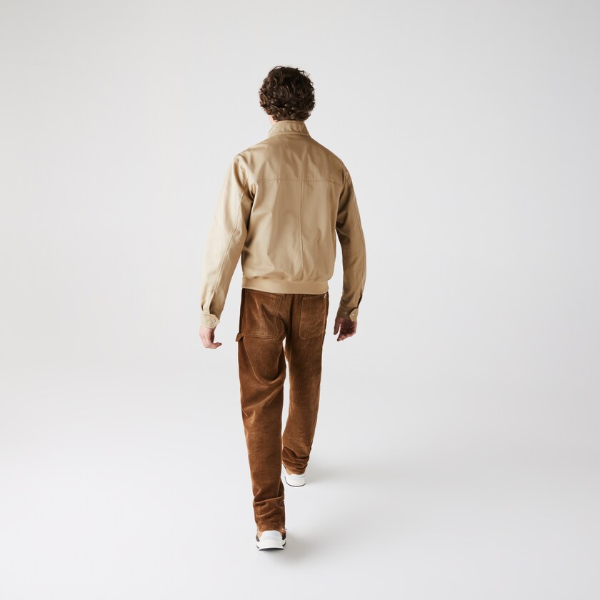 Chamarras Lacoste Lightweight Cotton Zip Hombre Beige | NK5-39703N1