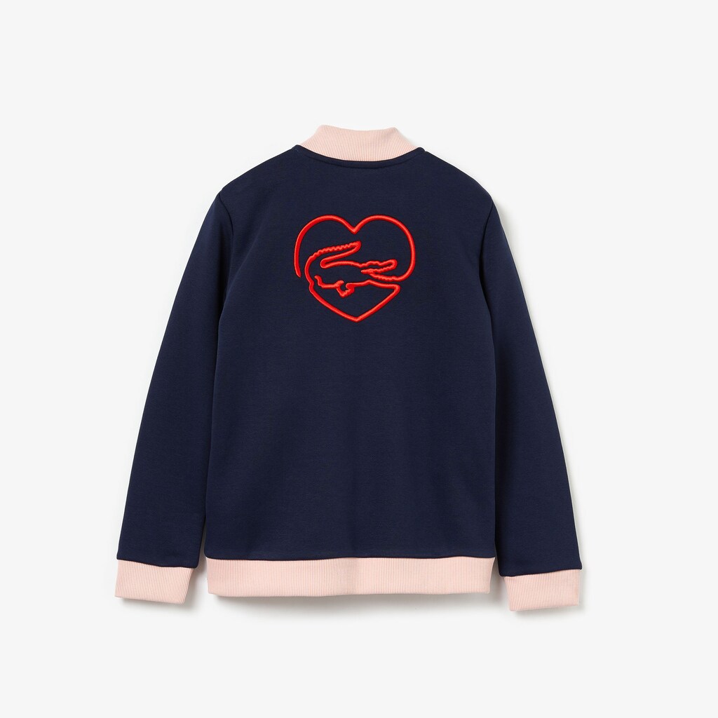 Chamarras Lacoste Niños Azul Marino Azules Rosas Claro Rojos Oversize Croc and Heart Full-Zip Bomber CD5-14191Y1