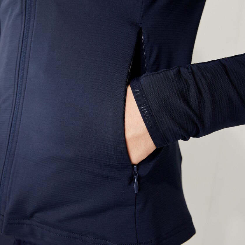 Chamarras Lacoste SPORT Breathable Ergonomic Zip Golf Hombre Azul Marino Azules | SX0-49894Q6