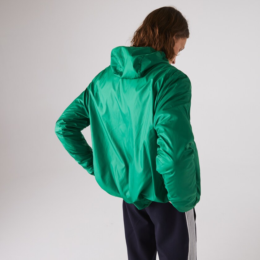 Chamarras Lacoste SPORT Hooded Water-Resistant Hombre Verdes | UG0-77087D5