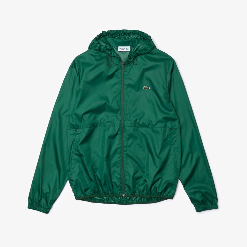 Chamarras Lacoste SPORT Hooded Water-Resistant Hombre Verdes | UG0-77087D5
