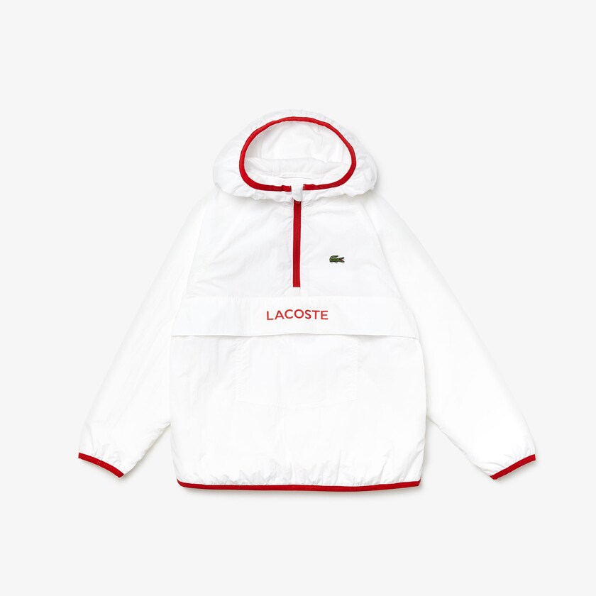 Chamarras Lacoste Niños Blancos Rojos SPORT Lightweight YX2-35843T4