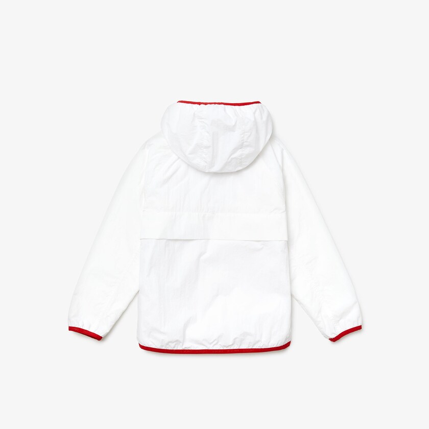 Chamarras Lacoste Niños Blancos Rojos SPORT Lightweight YX2-35843T4