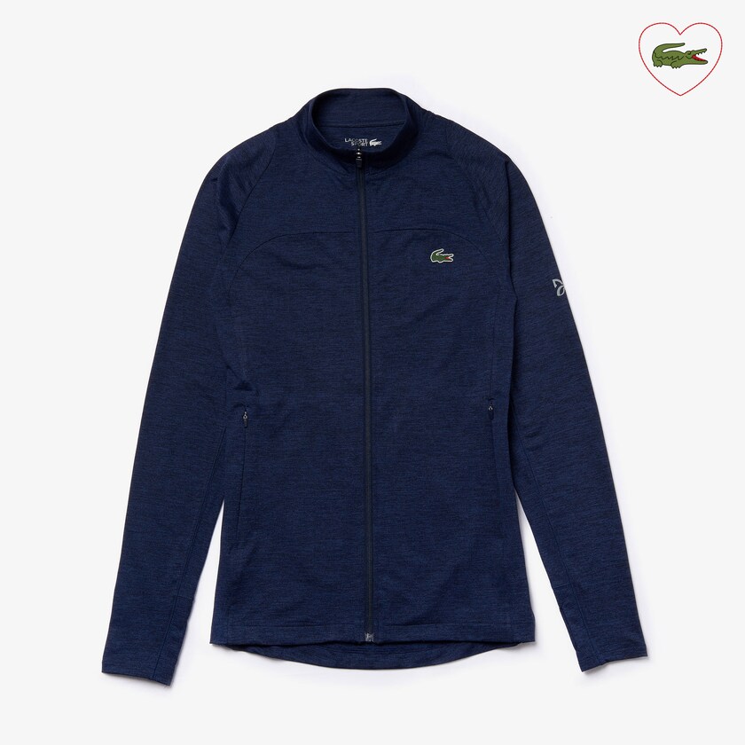 Chamarras Lacoste SPORT Novak Djokovic Stretch Zippered Hombre Azul Marino Azules | UA2-99349G8