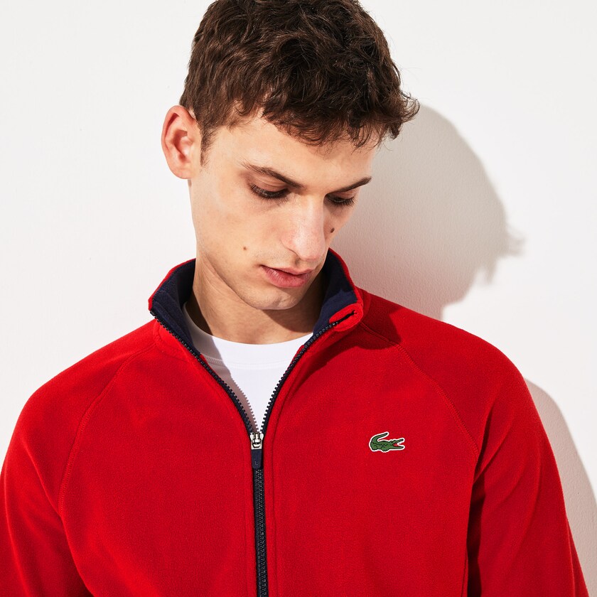Chamarras Lacoste SPORT Novak Djokovic Tech Fleece Hombre Rojos Azul Marino Azules | IF2-85318W5