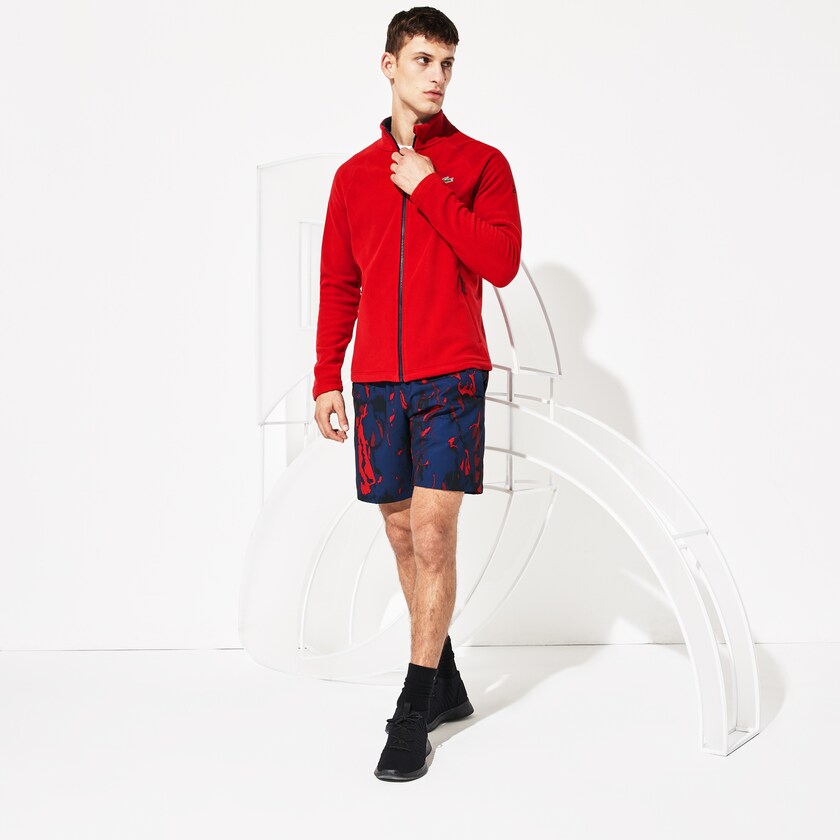 Chamarras Lacoste SPORT Novak Djokovic Tech Fleece Hombre Rojos Azul Marino Azules | IF2-85318W5