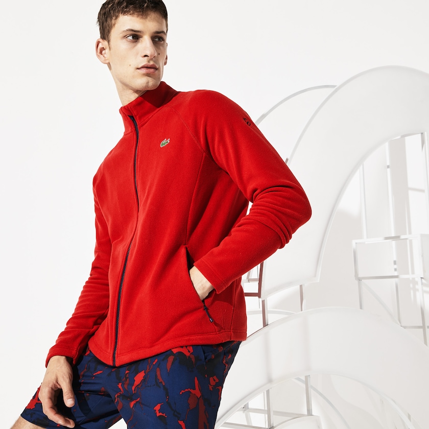 Chamarras Lacoste SPORT Novak Djokovic Tech Fleece Hombre Rojos Azul Marino Azules | IF2-85318W5