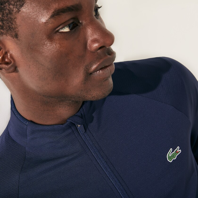 Chamarras Lacoste SPORT Stretch Ergonomic Zippered Golf Hombre Azul Marino Azules | NF6-59945K3
