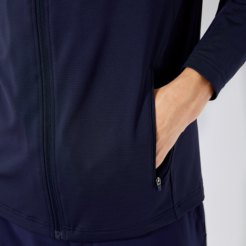Chamarras Lacoste SPORT Stretch Ergonomic Zippered Golf Hombre Azul Marino Azules | NF6-59945K3