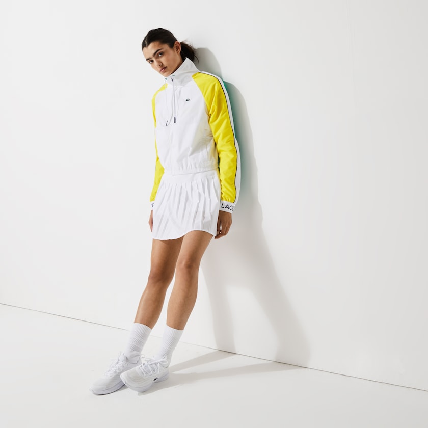 Chamarras Lacoste SPORT Water-Resistant Zip Tennis Mujer Blancos Verdes Amarillos Azul Marino Azules | VV7-91069L2