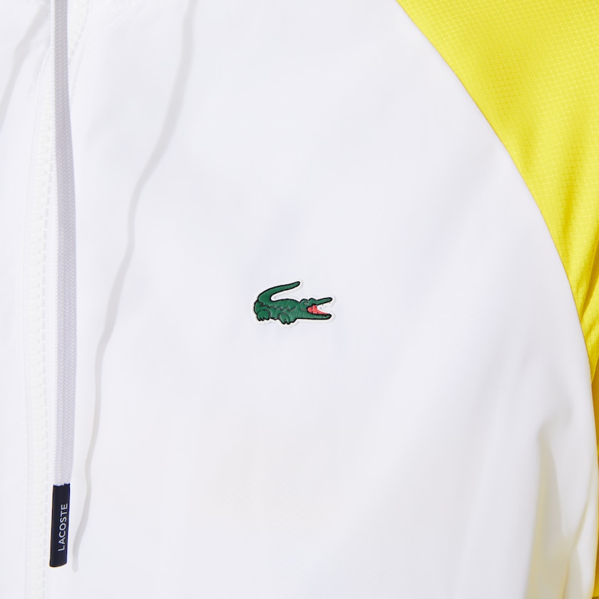 Chamarras Lacoste SPORT Water-Resistant Zip Tennis Mujer Blancos Verdes Amarillos Azul Marino Azules | VV7-91069L2