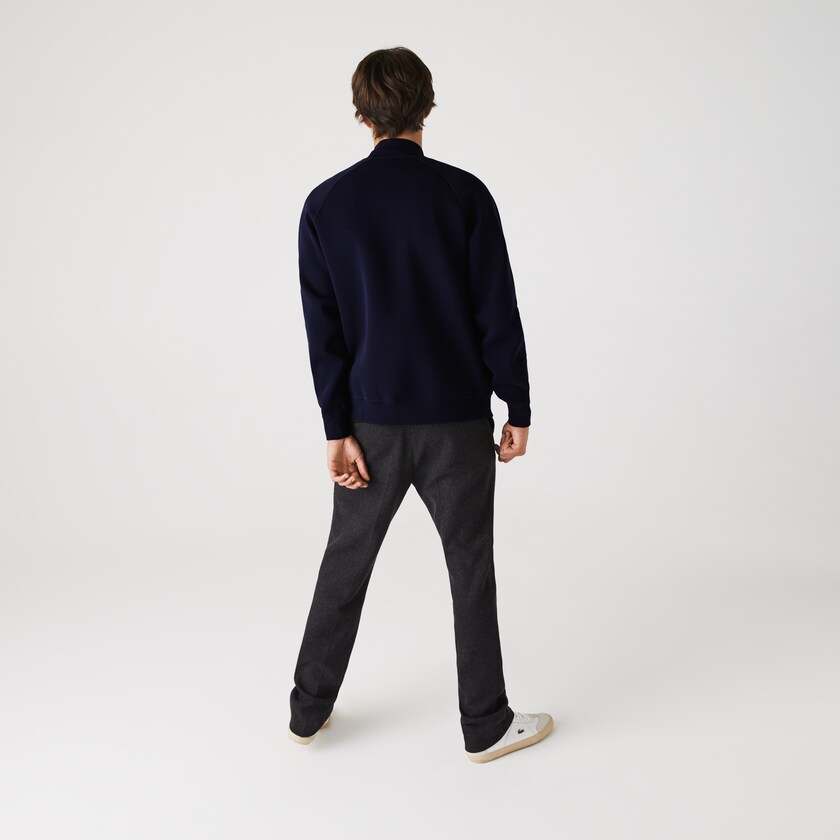 Chamarras Lacoste Stand-Up Collar Reversible Zippered Hombre Azul Marino Azules Azules | KO4-75597Z3