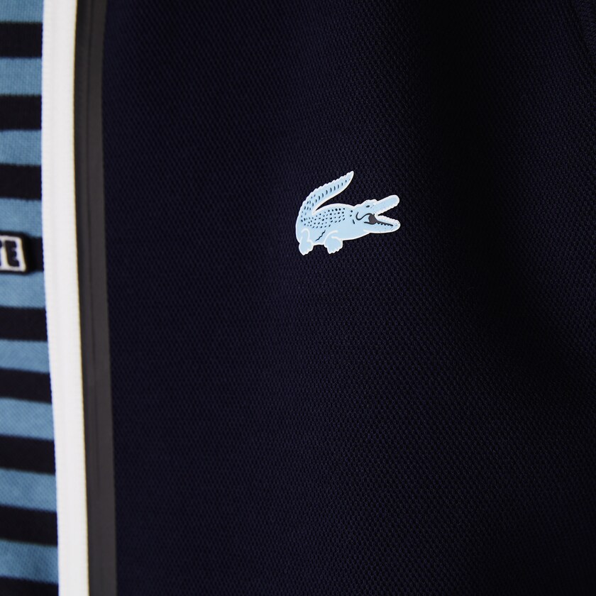 Chamarras Lacoste Stand-Up Collar Reversible Zippered Hombre Azul Marino Azules Azules | KO4-75597Z3