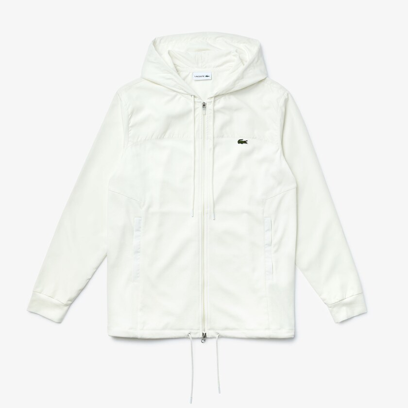 Chamarras Lacoste Two-Tone Zip-Up Hombre Blancos | PF0-87298Q2