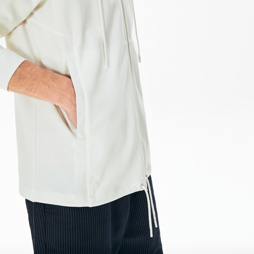 Chamarras Lacoste Two-Tone Zip-Up Hombre Blancos | PF0-87298Q2