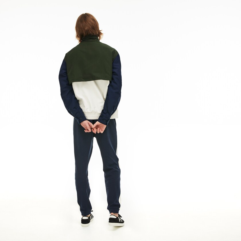 Chamarras Lacoste Water-Resistant Full-Zip Hombre Blancos Kaki Verdes Azul Marino Azules | VE2-36443Y8