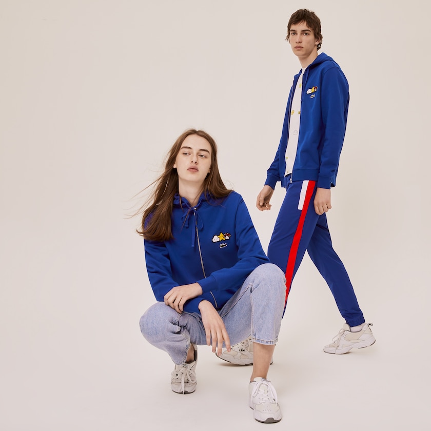 Chamarras Lacoste x FriendsWithYou Design Zippered Mujer Azules | NO1-76437W6