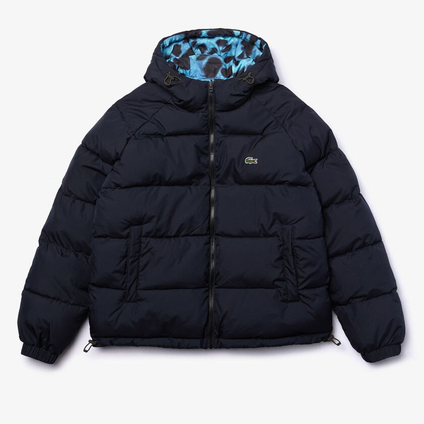 Chamarras Lacoste x National Geographic Reversible Quilted Zip Hombre Blancos Azul Marino Azules | GJ7-80078Q6