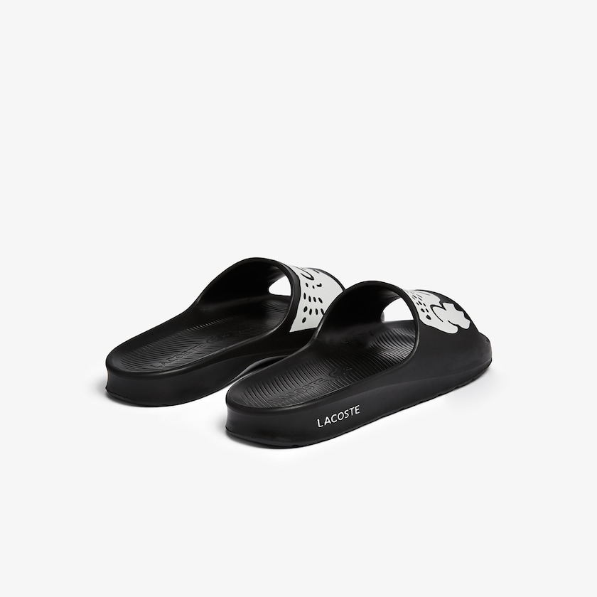 Chanclas Lacoste Croco 2.0 Synthetic Hombre Negros Blancos | MV8-73317P5