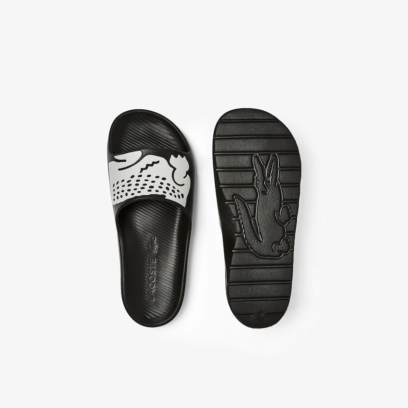 Chanclas Lacoste Croco 2.0 Synthetic Hombre Negros Blancos | MV8-73317P5