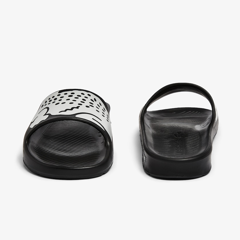 Chanclas Lacoste Croco 2.0 Synthetic Hombre Negros Blancos | MV8-73317P5