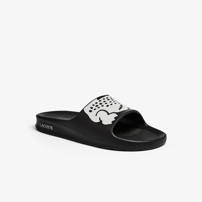 Chanclas Lacoste Croco 2.0 Synthetic Hombre Negros Blancos | MV8-73317P5