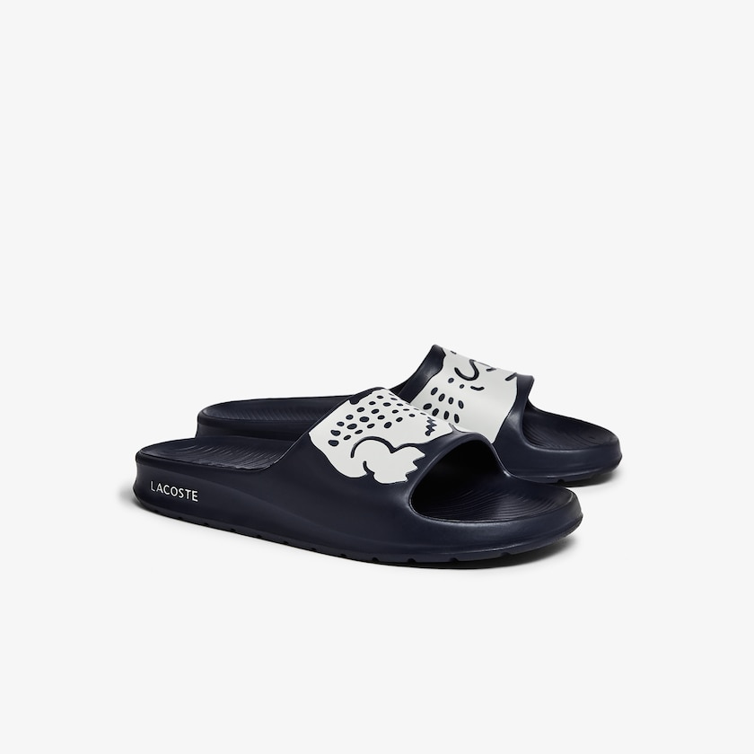 Chanclas Lacoste Croco 2.0 Synthetic Hombre Azul Marino Blancos | JB5-08490P2