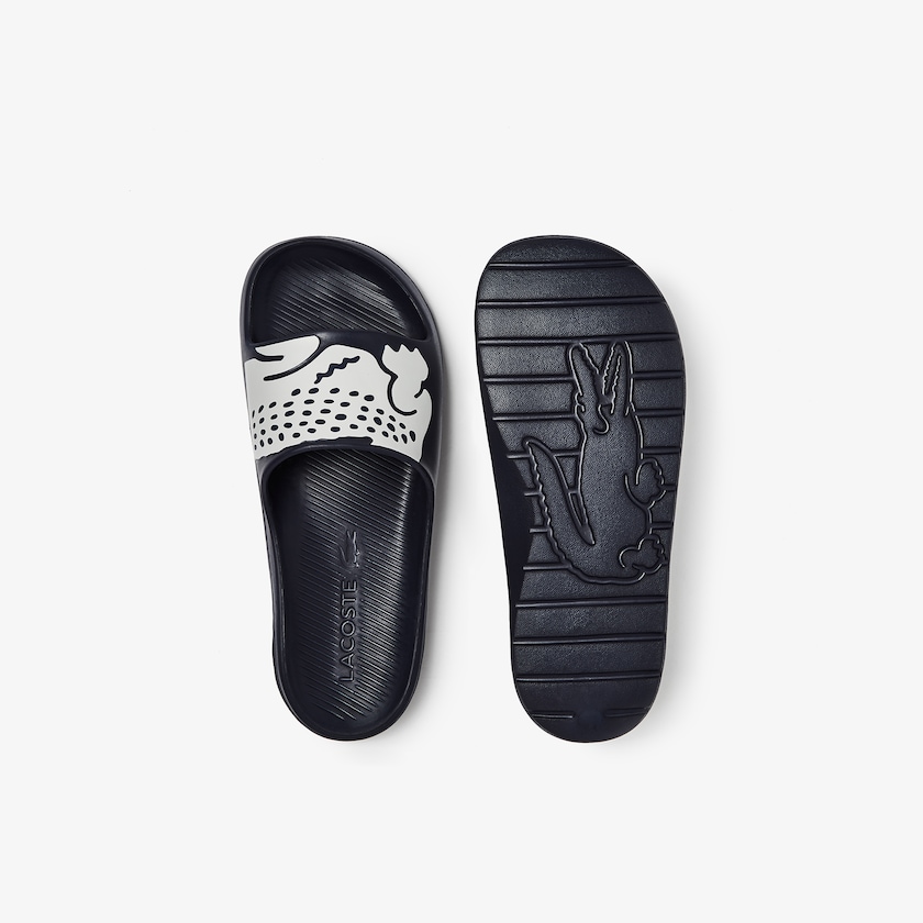 Chanclas Lacoste Croco 2.0 Synthetic Hombre Azul Marino Blancos | JB5-08490P2