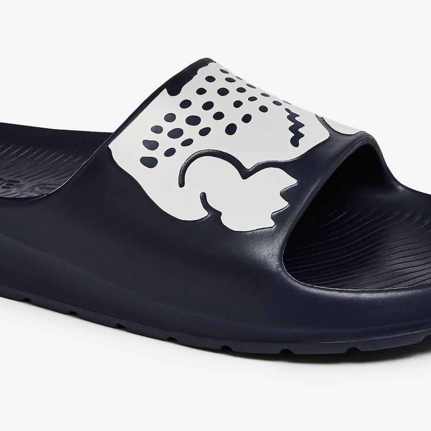 Chanclas Lacoste Croco 2.0 Synthetic Hombre Azul Marino Blancos | JB5-08490P2