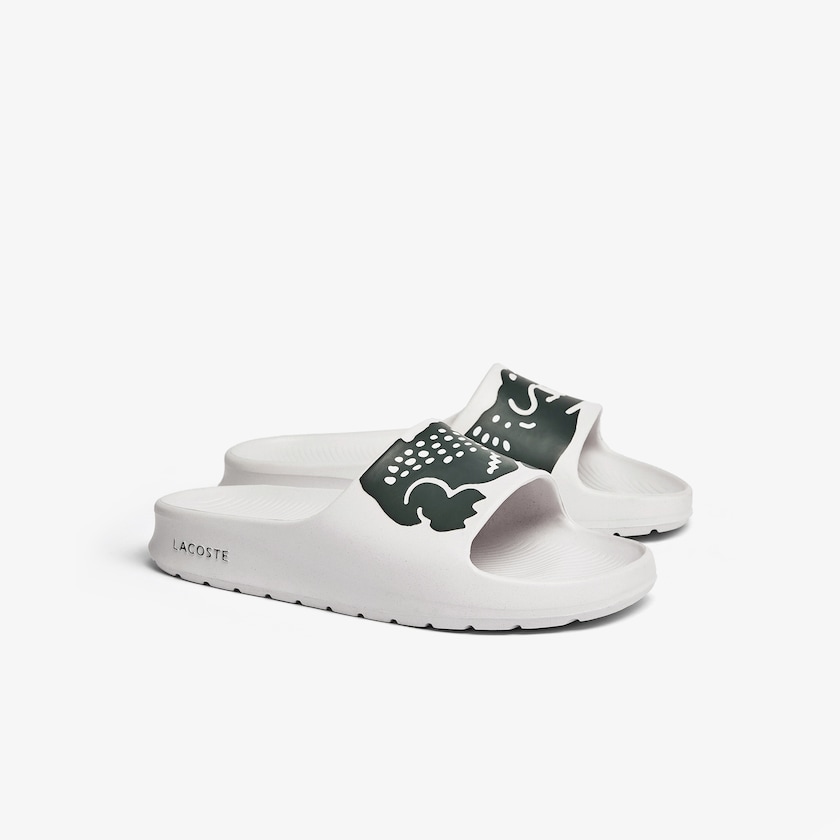 Chanclas Lacoste Croco 2.0 Synthetic Hombre Blancos Verdes Oscuro | VQ2-66666C0