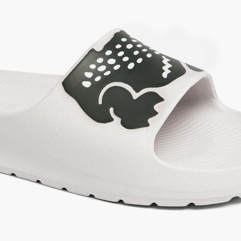 Chanclas Lacoste Croco 2.0 Synthetic Hombre Blancos Verdes Oscuro | VQ2-66666C0