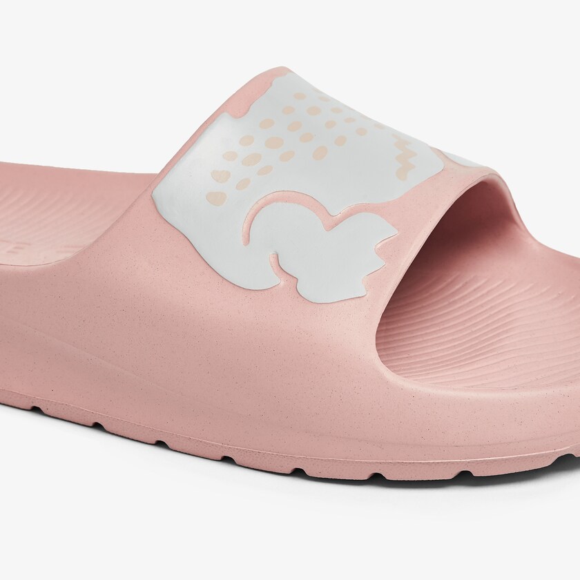 Chanclas Lacoste Croco 2.0 Synthetic Print Mujer Rosas Claro Blancos | GL2-36193W2