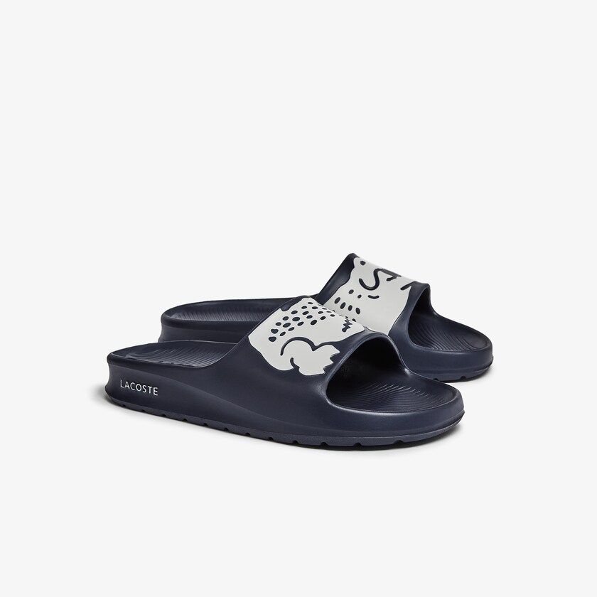 Chanclas Lacoste Croco 2.0 Synthetic Print Mujer Azul Marino Blancos | CN2-18061D0
