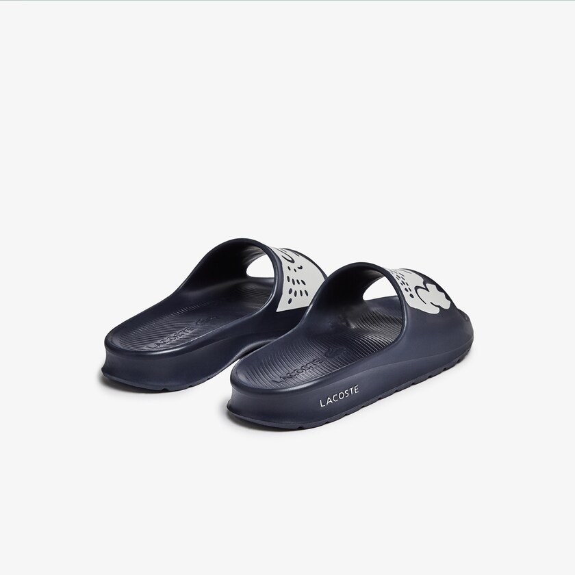 Chanclas Lacoste Croco 2.0 Synthetic Print Mujer Azul Marino Blancos | CN2-18061D0