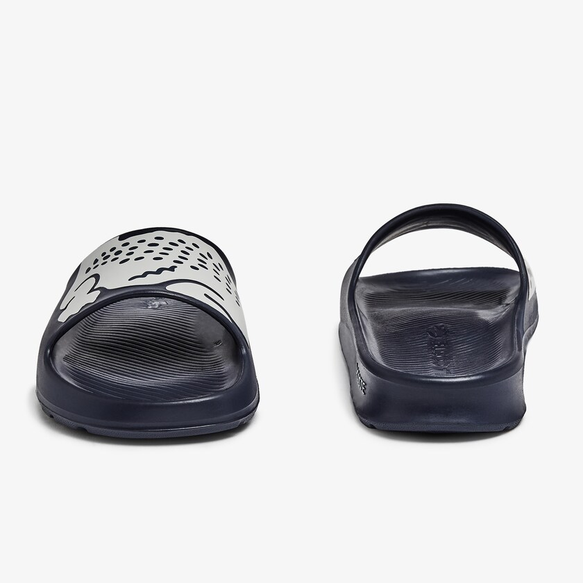 Chanclas Lacoste Croco 2.0 Synthetic Print Mujer Azul Marino Blancos | CN2-18061D0