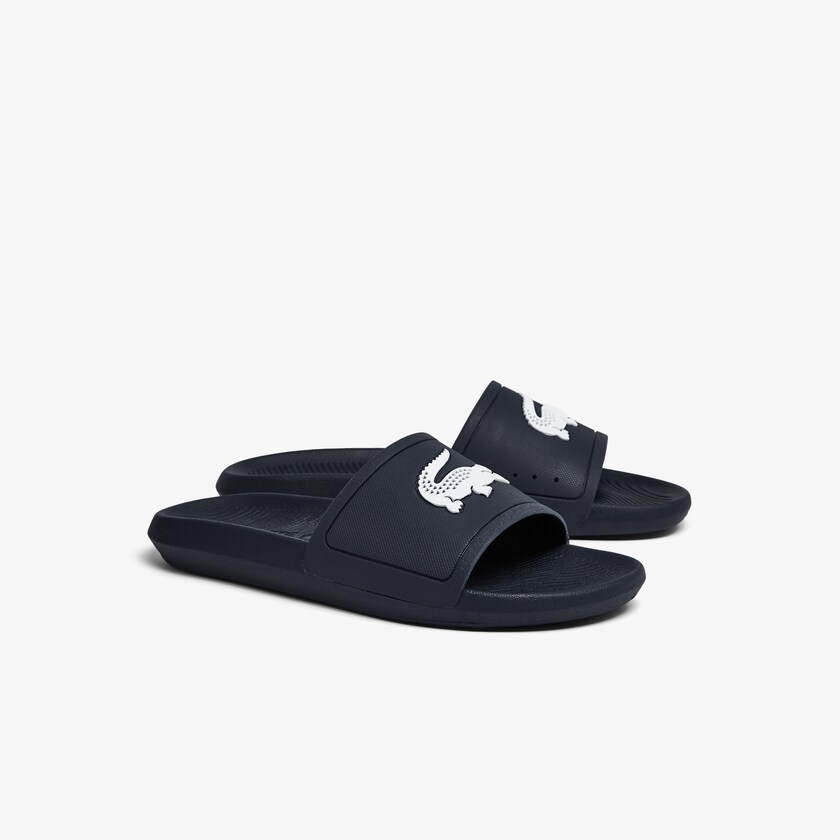 Chanclas Lacoste Croco Synthetic Hombre Azul Marino Blancos | JN8-01750Z8