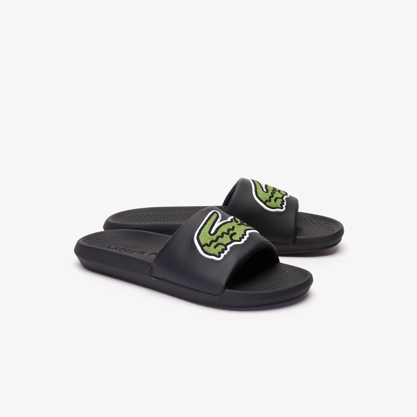 Chanclas Lacoste Croco Synthetic Hombre Negros | ME0-57935R3