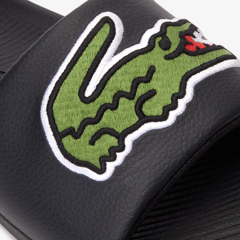 Chanclas Lacoste Croco Synthetic Hombre Negros | ME0-57935R3