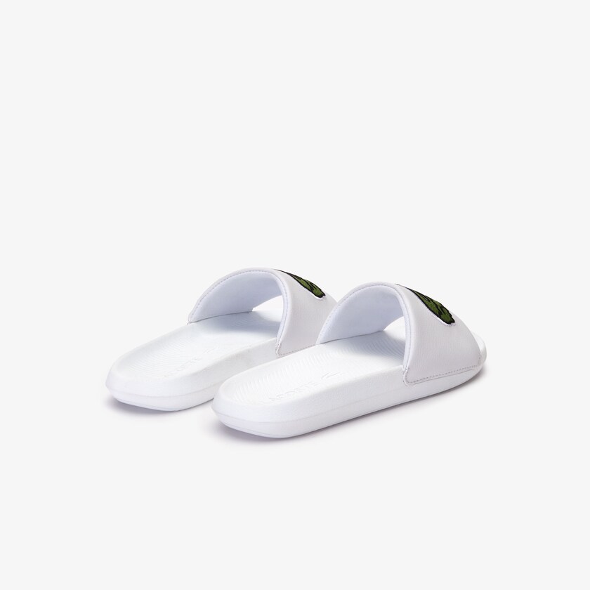 Chanclas Lacoste Croco Synthetic Hombre Blancos Verdes | OK1-30503Z9