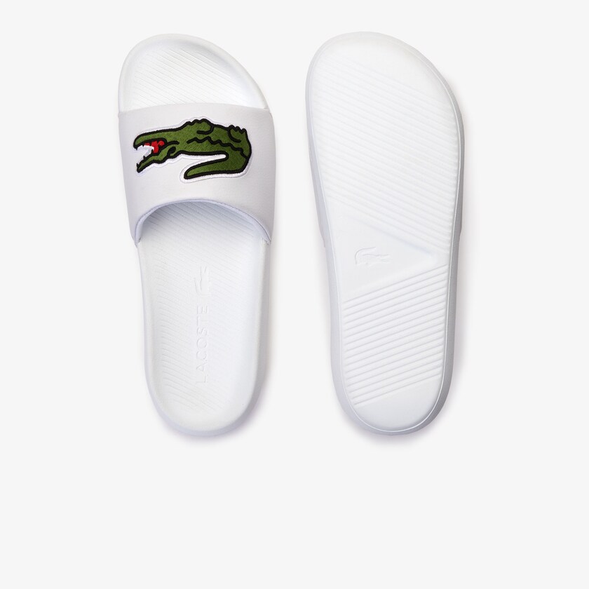 Chanclas Lacoste Croco Synthetic Hombre Blancos Verdes | OK1-30503Z9