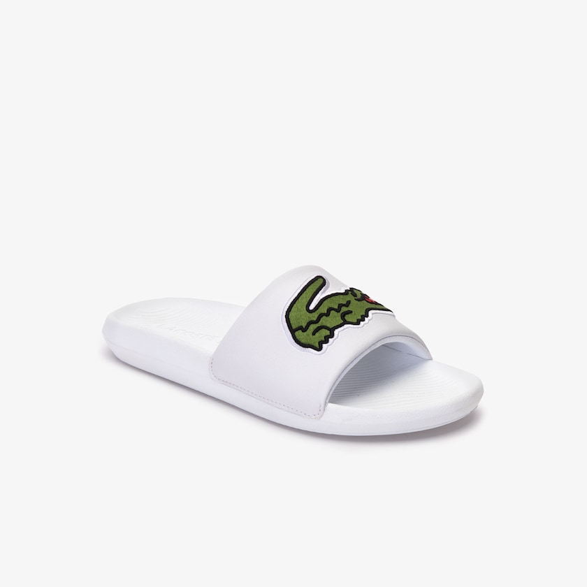 Chanclas Lacoste Croco Synthetic Hombre Blancos Verdes | OK1-30503Z9