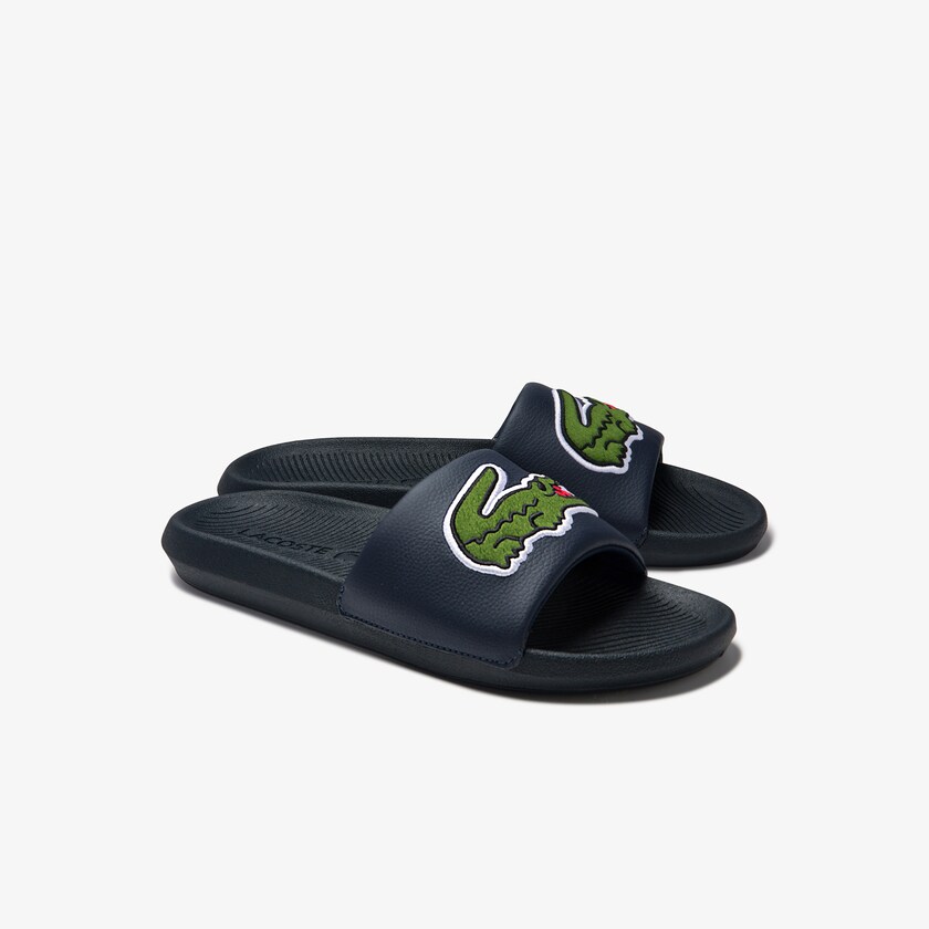 Chanclas Lacoste Croco Synthetic and PU Hombre Azul Marino | TK0-51965F0