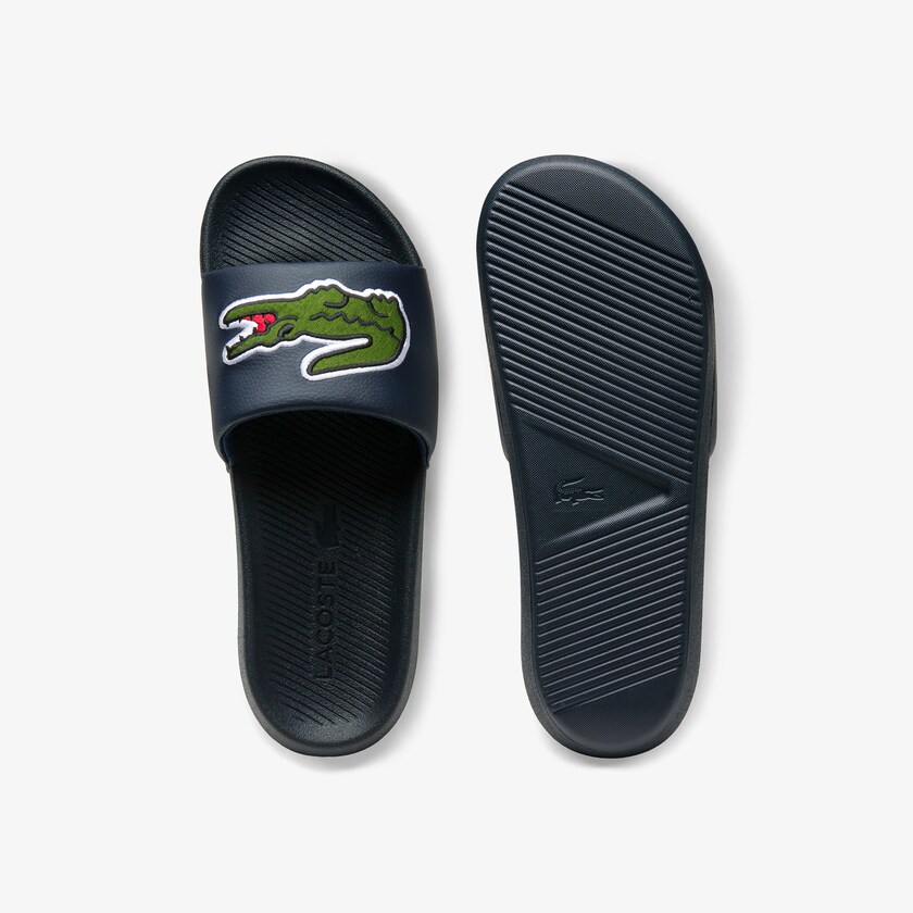 Chanclas Lacoste Croco Synthetic and PU Hombre Azul Marino | TK0-51965F0