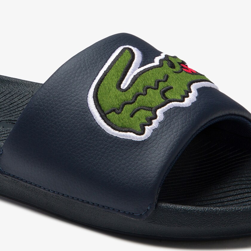 Chanclas Lacoste Croco Synthetic and PU Hombre Azul Marino | TK0-51965F0
