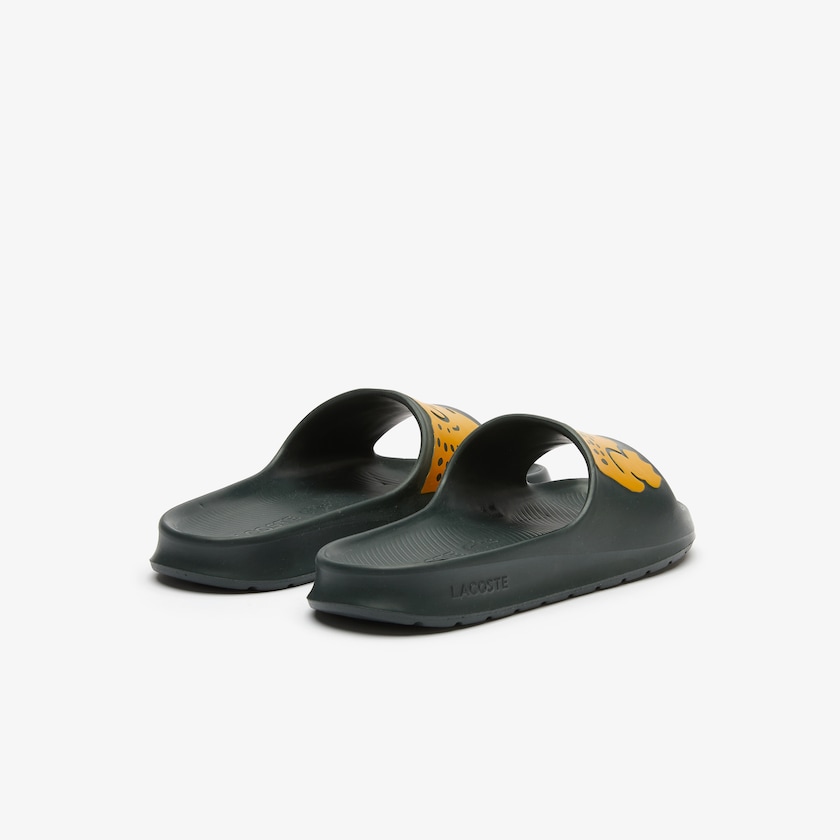 Chanclas Lacoste x Ricky Regal Synthetic Crocodile Hombre Verdes Oscuro Amarillos | RR5-32573G0